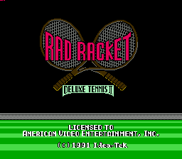 Rad Racket: Deluxe Tennis II title screenshot
